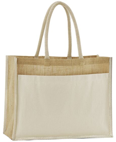 Westford Mill Cotton Pocket Natural Starched Jute Shopper Thumbnail