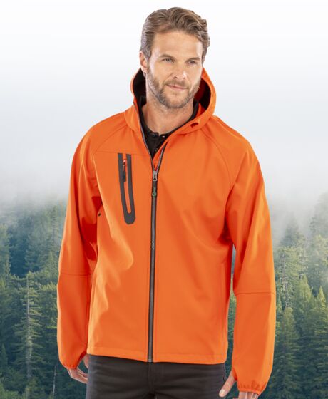 Result Recycled Three Layer Printable Hooded Soft Shell Jacket Thumbnail